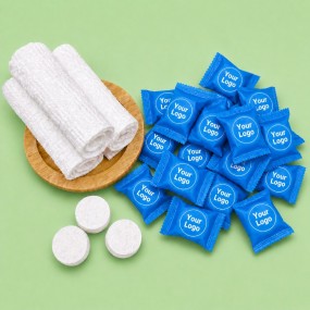 Branded Compressed Towel Tablets | Custom Printed Promo...